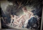 Groot olieverf op doek schilderij ' Badende Diana', Antiek en Kunst, Ophalen