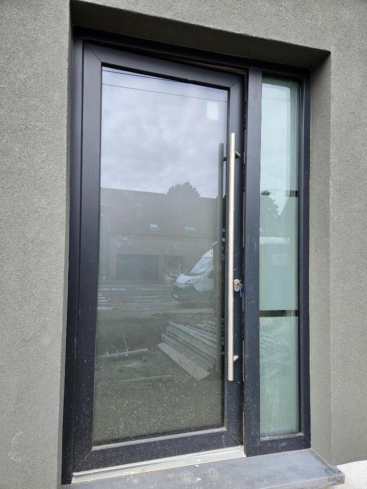 Voordeur met zijpaneel (Nieuw!), Doe-het-zelf en Bouw, Deuren en Vliegenramen, Nieuw, Buitendeur, Glas, Kunststof, Ophalen