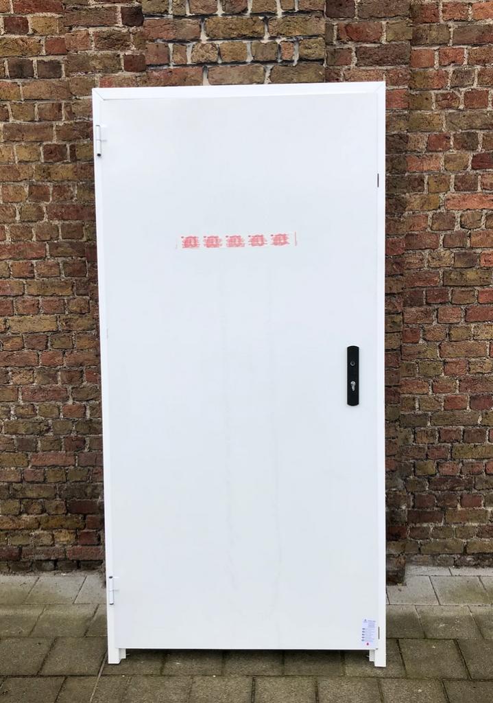 stalen deur, Doe-het-zelf en Bouw, Deuren en Vliegenramen, Gebruikt, Metaal, Ophalen