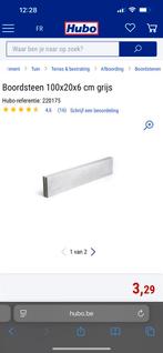 6 boordstenen 1meter, Ophalen, Gebruikt