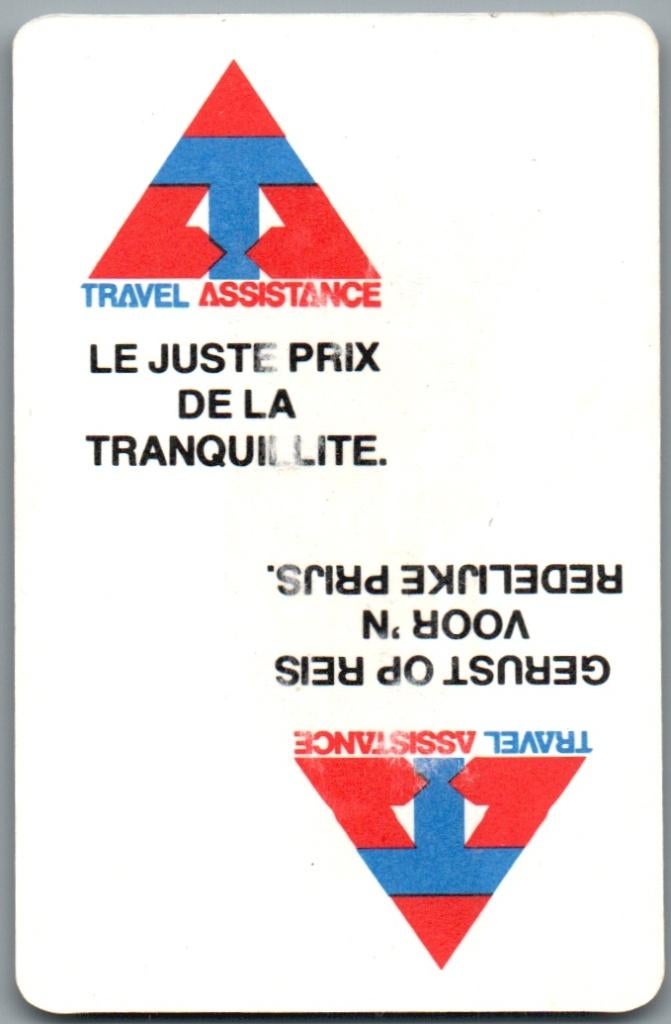 speelkaart - LK14011 - Seca & Travel assistance, Collections, Enlèvement ou Envoi, Comme neuf, Carte(s) à jouer
