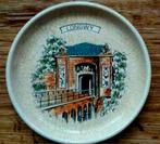 NIEUW AARDEWERK DIENBLAD FIJN MET DE HAND BESCHILDERD, Huis en Inrichting, Woonaccessoires | Dienbladen, Nieuw, Rond, Overige materialen