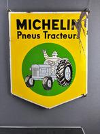 Michelin met Bibendum op tractor, Ophalen of Verzenden, Gebruikt, Reclamebord
