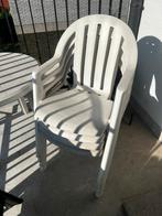 Tuinset wit, Tuin en Terras, Ophalen, 4 zitplaatsen, Kunststof, Gebruikt