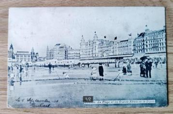 Ostende la plage et les grands hôtels de la digue, Enlèvement ou Envoi, Affranchie, Flandre Occidentale