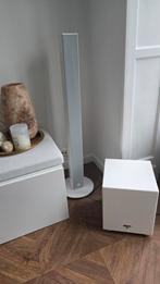 Hifi Set: Canton CD1090 Vloerstaanders & Canton Sub600 wit, Audio, Tv en Foto, Gebruikt, 120 watt of meer, Front, Rear of Stereo speakers