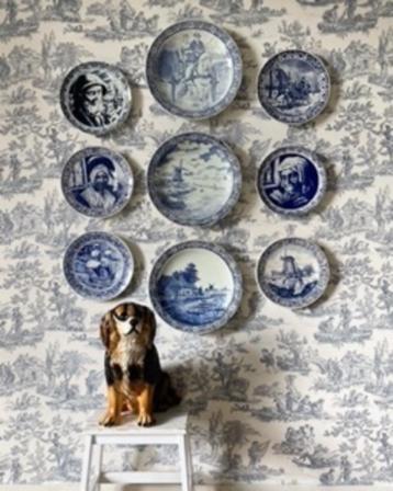Assiettes Boch La Louvière, décor Delfts beschikbaar voor biedingen