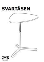 Een zwarte verstelbare tafel van Ikea Svartasen, Huis en Inrichting, Tafels | Bijzettafels, Ophalen, Kunststof, Gebruikt, 55 tot 75 cm