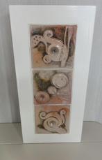 3 Italiaanse ingelijste keramieke potterie tegels, Keramos, Maison & Meubles, Accessoires pour la Maison | Décorations murale
