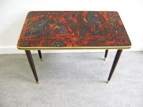 Vintage bijzettafel Pop Art sidetable Rockabilly 50's tafel, Huis en Inrichting, Tafels | Sidetables, Gebruikt, Ophalen of Verzenden
