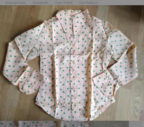 Vintage blouse met print, Kleding | Dames, Blouses en Tunieken, Roze, Verzenden