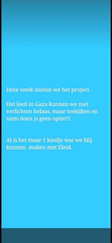 Steun Gaza met een kleine bedrag en krijg daarvoor 1 honing beschikbaar voor biedingen