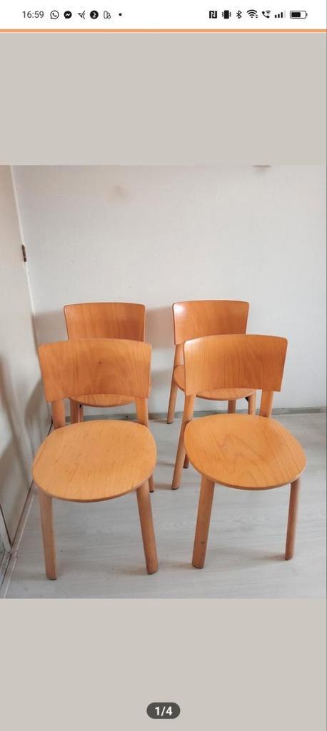 4 Kusch co eetkamerstoelen, Huis en Inrichting, Stoelen, Zo goed als nieuw, Vier, Ophalen