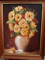 Stilleven "kleurrijke bloemenvaas", Antiek en Kunst, Ophalen of Verzenden