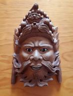 Japan mid 19de E Demonen masker in eikenhout - glas en been, Antiek en Kunst, Kunst | Beelden en Houtsnijwerken, Verzenden