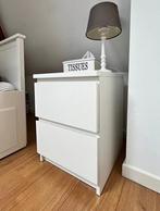Set van twee witte nachtkastjes met laden Prijs 80 €/partij, Huis en Inrichting, Ophalen, Zo goed als nieuw