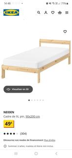 Lit Ikea Neden + sommier lattes, Ophalen, Gebruikt, Hout