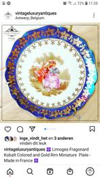 Mini assiette décorative couleur cobalt de Limoges, Antiquités & Art, Enlèvement ou Envoi