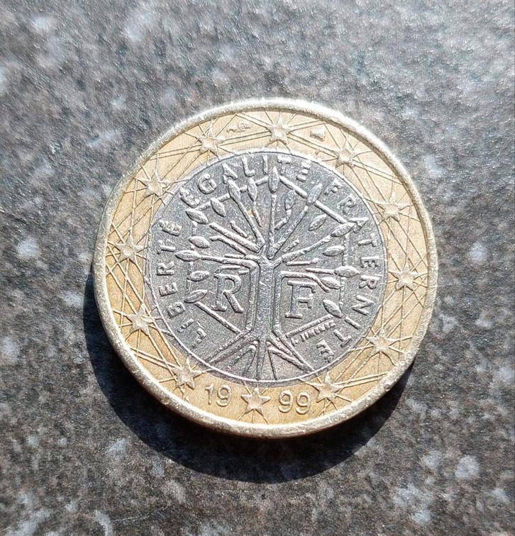 1 euro Frankrijk 1999 Liberte Egalite Fraternite 🇨🇵, Postzegels en Munten, Munten | Europa | Euromunten, Losse munt, 1 euro