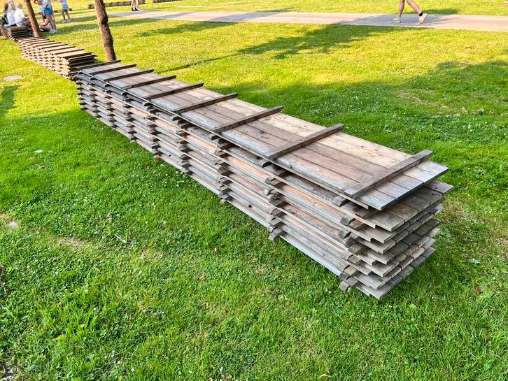Tentvloer vlonder vloer houten platen vlonder, Doe-het-zelf en Bouw, Dakpannen en Dakbedekking, Gebruikt, Overige typen, Hout