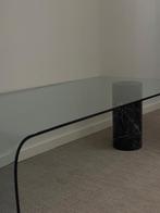 Table basse en verre et marbre, Moins de 50 cm, 50 à 100 cm, Comme neuf, Enlèvement