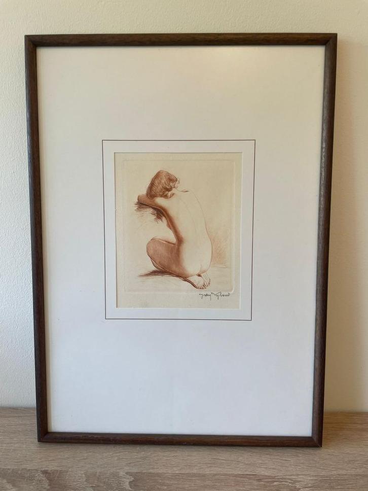 Collectie etsen/aquarels/tekeningen, Antiek en Kunst, Kunst | Schilderijen | Klassiek, Ophalen of Verzenden