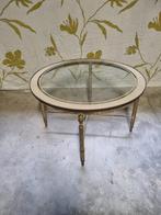 salontafel rond glas/metaal, Gebruikt, 50 tot 100 cm, 50 tot 75 cm, Rond