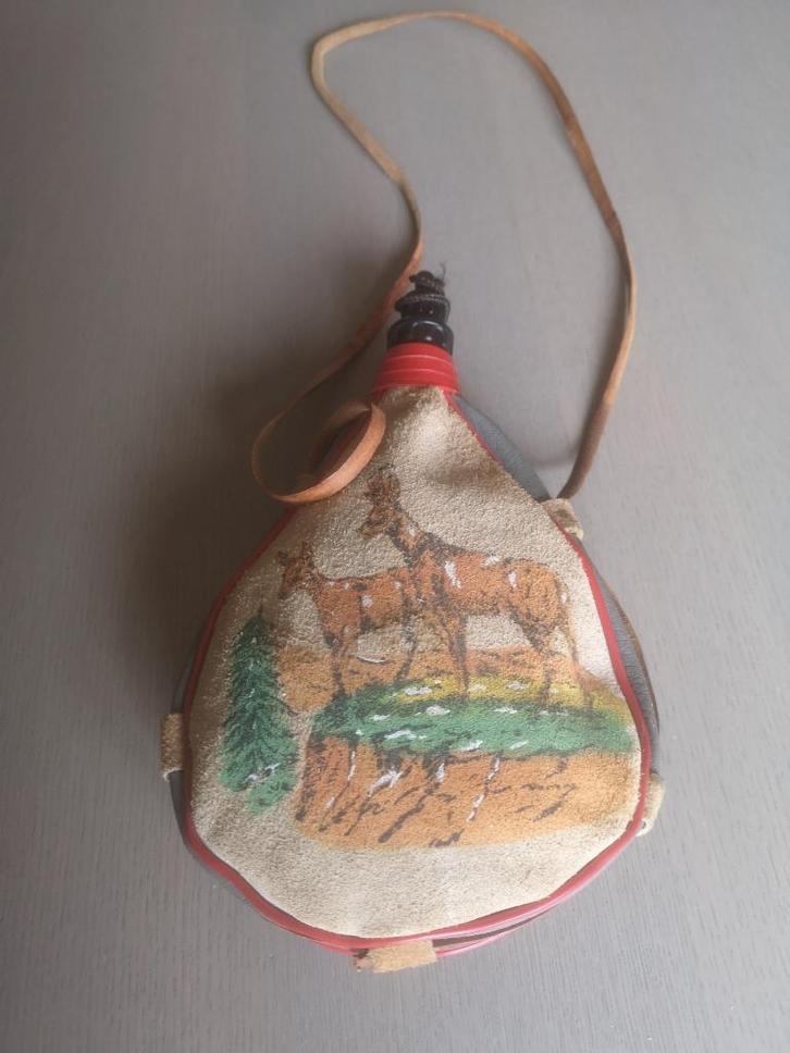 Veldfles leder, Caravans en Kamperen, Kampeeraccessoires, Ophalen of Verzenden