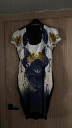 Cavalli class wit geel blauw 44, Kleding | Dames, Jurken, Ophalen of Verzenden, Zo goed als nieuw, Blauw