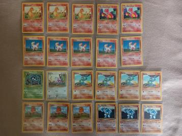 43 pokemon kaarten uit Base en Fossil set beschikbaar voor biedingen
