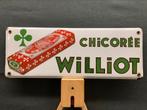 Emaille reclamebordje chicorêe Williot jaren 40-50, Ophalen, Gebruikt, Reclamebord