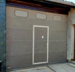 Porte de garage industrielle avec porte de passage, Bricolage & Construction, Aluminium, Enlèvement, Utilisé, Vitre comprise