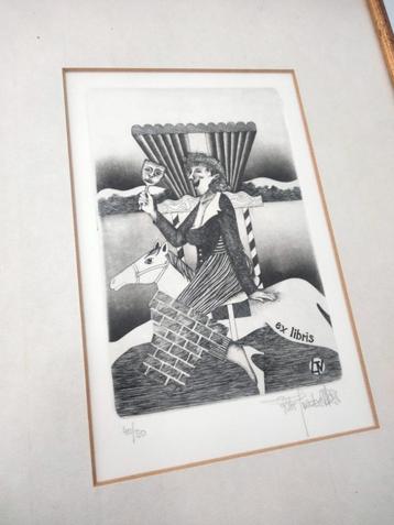 vintage kunst ets symbolisme deco beschikbaar voor biedingen