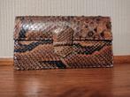 Bruin/zwarte rechthoekige clutch Nieuwe prijs!, Ophalen of Verzenden, Gebruikt, Bruin, Handtas