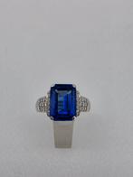 Tanzanite diamanten ring, Handtassen en Accessoires, Ringen, Ophalen of Verzenden, Zo goed als nieuw, Wit, Goud