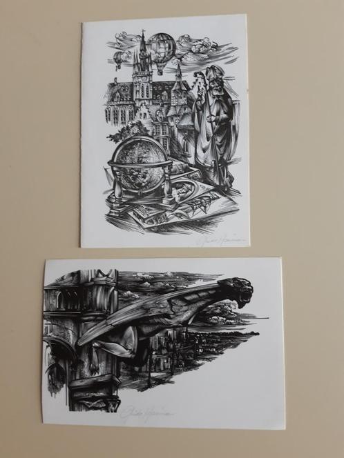 Etsen van Guido Mariman., Antiek en Kunst, Kunst | Etsen en Gravures, Ophalen of Verzenden
