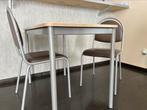 Keukentafel + 2 stoelen, Huis en Inrichting, Keuken | Keukenelementen, 50 tot 100 cm, 50 tot 75 cm, Zo goed als nieuw, Ophalen