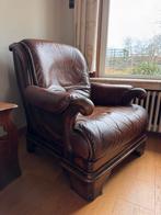 Lederen salon - goede staat!, Huis en Inrichting, Ophalen, Gebruikt, Minder dan 75 cm, Vintage