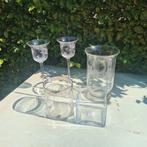 Verrerie 5 pièces, Huis en Inrichting, Woonaccessoires | Kandelaars en Kaarsen, Ophalen, Gebruikt, Zilver
