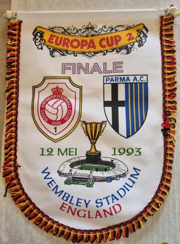 Wimpel FINALE ANTWERP FC -PARMA 1993 30 ans, en parfait état, Enlèvement ou Envoi, Neuf