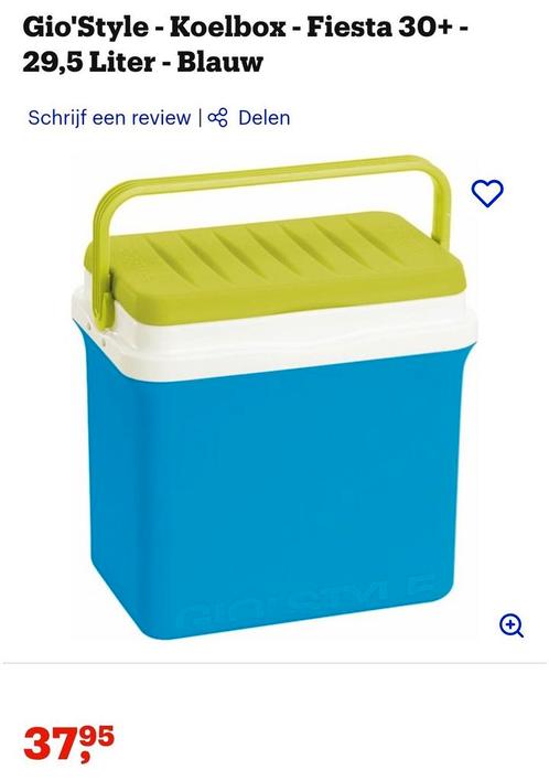 Nooit gebruikte Koelbox Gio'style Fiesta. Nieuwprijs €37,95, Caravans en Kamperen, Koelboxen, Zo goed als nieuw, Koelbox, Ophalen of Verzenden