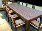 Teak tuintafel set 3 meter, Tuin en Terras, Ophalen, Gebruikt, Rechthoekig, Teakhout