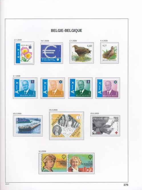 Jaar 2009, minder dan postprijs, op gratis DAVO Luxe, Postzegels en Munten, Postzegels | Europa | België, Postfris, Postfris, Ophalen of Verzenden