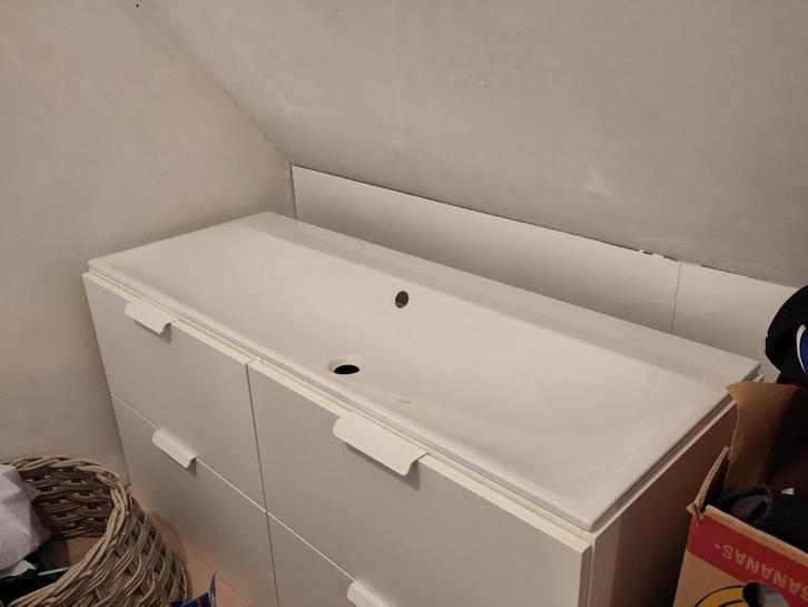 Wastafel Kaldewei met meubel IKEA, Huis en Inrichting, Badkamer | Badkamermeubels, Nieuw, Wasbak of Wastafel, Minder dan 100 cm