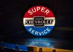 Prachtige vintage Chevrolet Super Service reclamebak met LED, Verzamelen, Merken en Reclamevoorwerpen, Ophalen of Verzenden, Nieuw