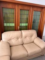 2 leren zetels – echt leder – zeer goede staat – Zwevegem, Huis en Inrichting, Ophalen, Zo goed als nieuw, Leer