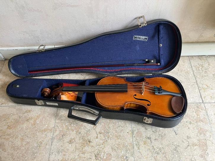 Viool, Muziek en Instrumenten, Strijkinstrumenten | Violen en Altviolen, Gebruikt, Viool, 3/4-viool, Met koffer, Ophalen