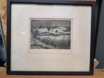 ets, winterlandschap, René Van de Sande, Pays Blancs 11/16cm beschikbaar voor biedingen