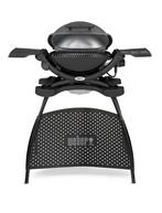 Weber q100 gas bbq met zijtafels en onderstel, Ophalen, Gebruikt, Weber