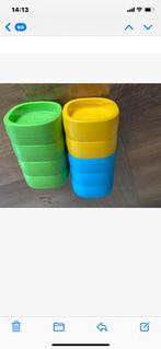 Space bedblokken te koop geel groen en blauw 2 € per blok, Ophalen, Gebruikt